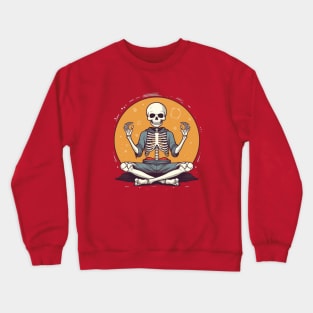 Skelton doing yoga Crewneck Sweatshirt